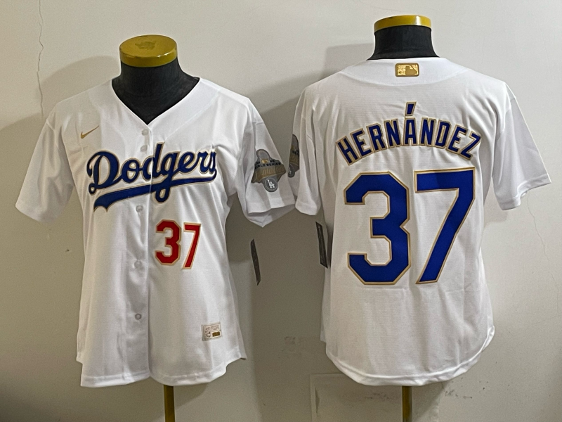 WOMEN Los Angeles Dodgers #37 Hernandez white Game 2026 Nike MLB Jersey 0419207